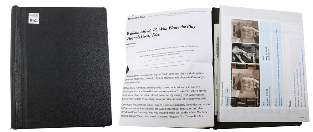 William Alfred, Original Signed Script (1 of 11)