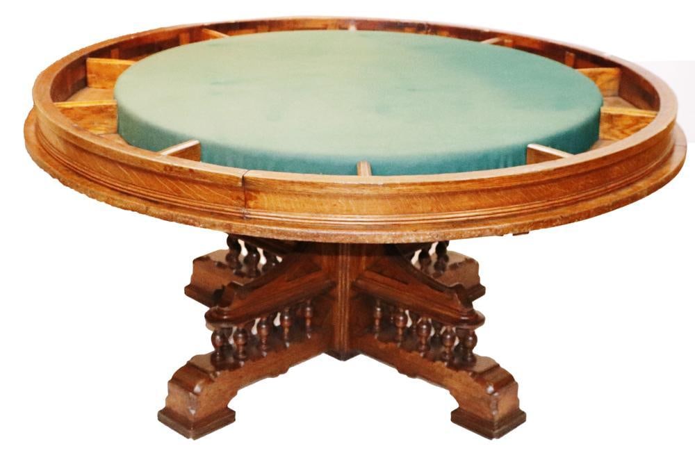 Eastlake Victorian Oak Gambling Table (1 of 6)