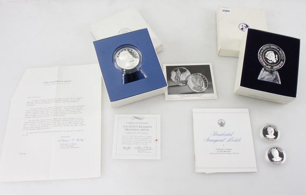 Franklin Mint Presidential Silver Medals (1 of 11)