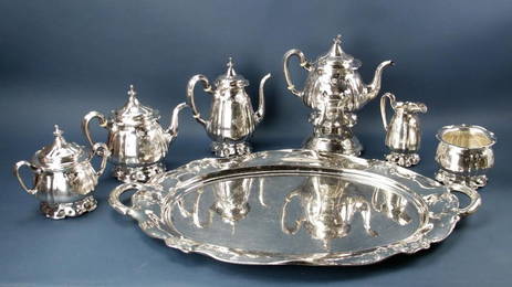 Gorham Martele 7-piece Silver Tea Set