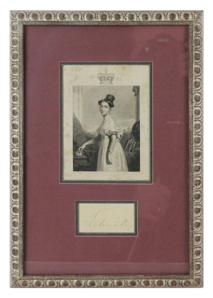 Queen Victoria Autograph Signature with Print (1 of 6)