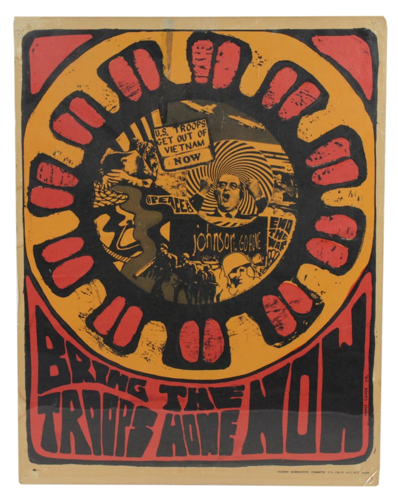Anti-Vietnam War Poster, Bring the Troops Home Now (1 of 8)