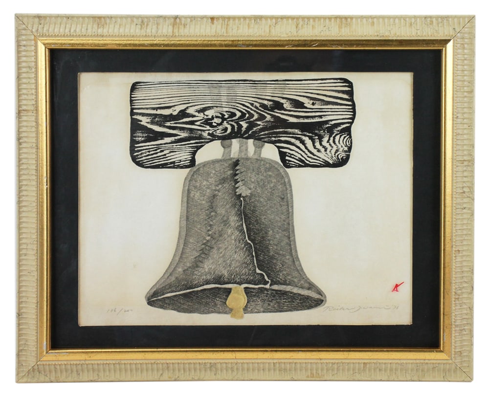 Reika Iwami, "Liberty Bell', Block Print (1 of 8)