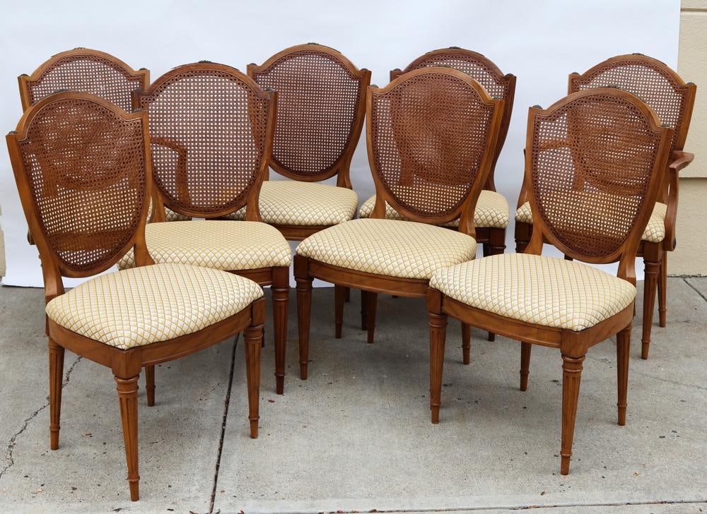 French Regency-style Dining Chairs, Set of (8) (1 of 9)