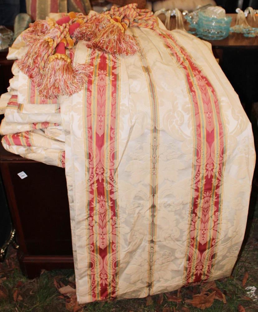 Set of (6) Drapery Panels with Tiebacks (1 of 4)