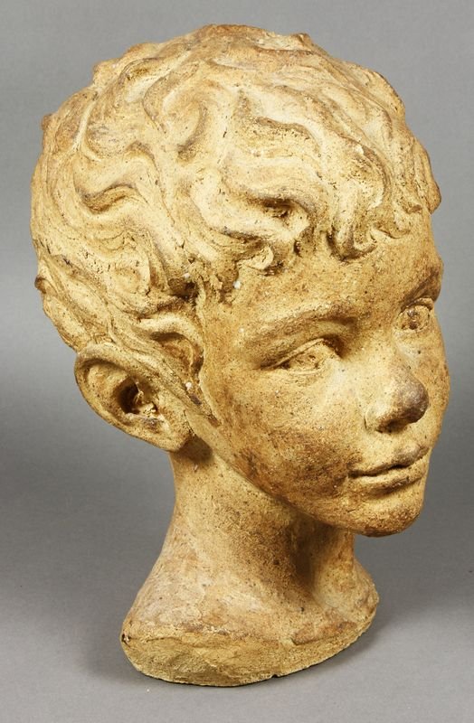 Gevart, Sculpture of a Boy: Jeanne Gevart, Belgiam, Atlanta, sculpture of a boy, 10 3/4"h.