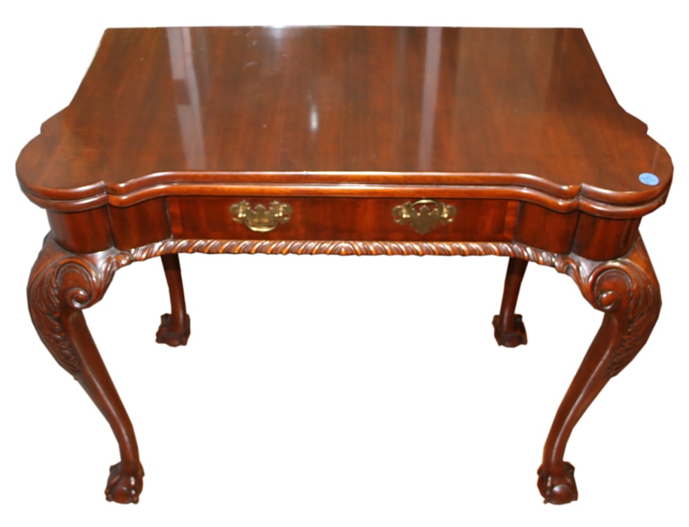 Antique English Mahogany Games Table (1 of 8)