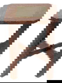 Rare Gustav Stickley Tabouret Stand with Grueby Tile (1 of 15)