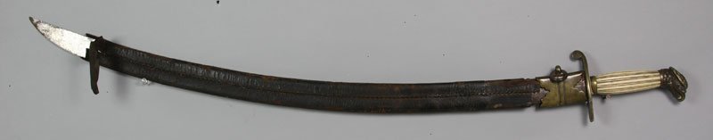 American Officer's Sword: American officer's sword having bone handle with eagle head, circa 1820, inscribed "C & ID Wolfe, N.Y. Co.," 35"l.