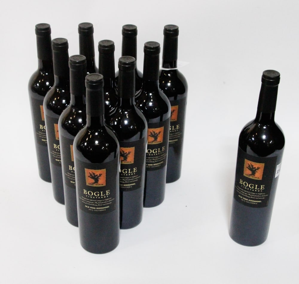 Assorted Fine Wine: (11) 750ml bottles of Bogle Old Vine Zinfandel, 2012-2013.