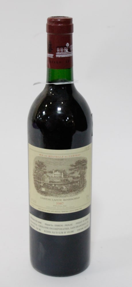 Assorted Fine Wine: (1) 750ml bottle of Chateau Lafite Rothschild Pauillac, 1987.