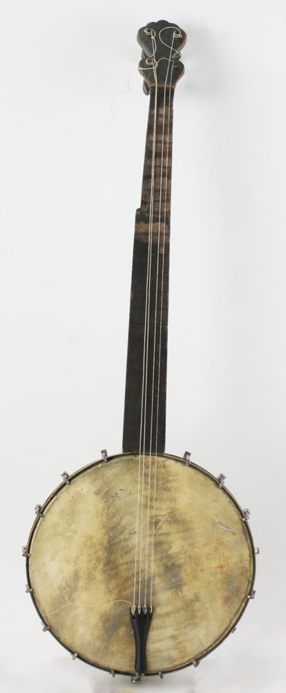 Early Banjo: Early banjo, 32" x 11". Note crack on neck.