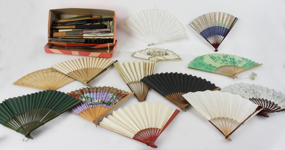 Antique and Vintage Fans: Antique and vintage fans. Provenance: Mitchell-Armour Estate.