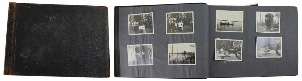 Lolita Armour Trips Events Photo Album: Lolita Armour, 1912-1918 photo album, trips/outing, events at Mellody Farm, Lake Forest, Illinois and other locations, Clarence White Hall Country Fair, August 1905.. Approximately (150) photos. 16" x