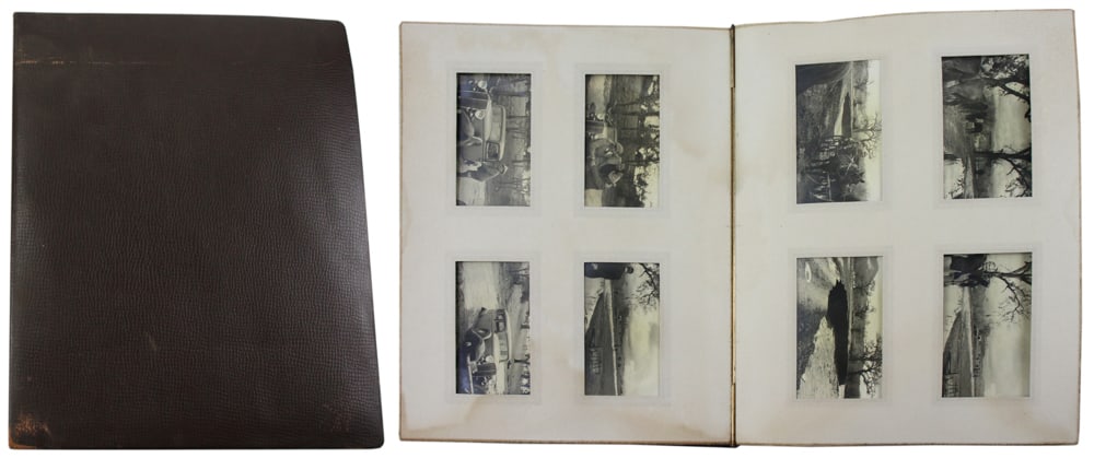 Mitchell Family 1930s Photo Album: Mitchell Family 1930s photo album, John Mitchell Sr. and Jr. at the ranch Palacio del Rio in Santa Ynez. Provenance: Mitchell-Armour Estate.