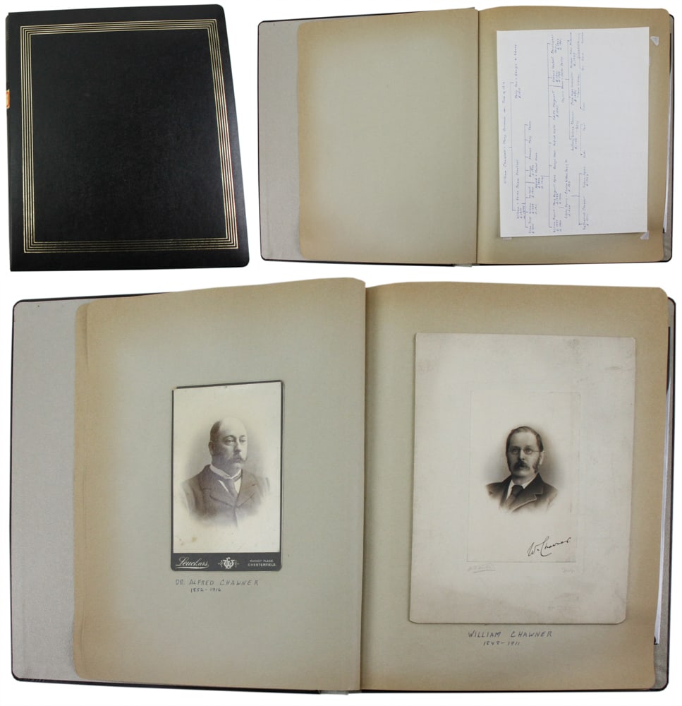 Chawner Family / William Howe Photo Album: Chawner Family / William Howe photo album, (49) photos. William Howe was the inventor of the Stephenson link motion, which he sold to George Stephenson for 5 pounds in 1842. Provenance: Mitchell-Armou