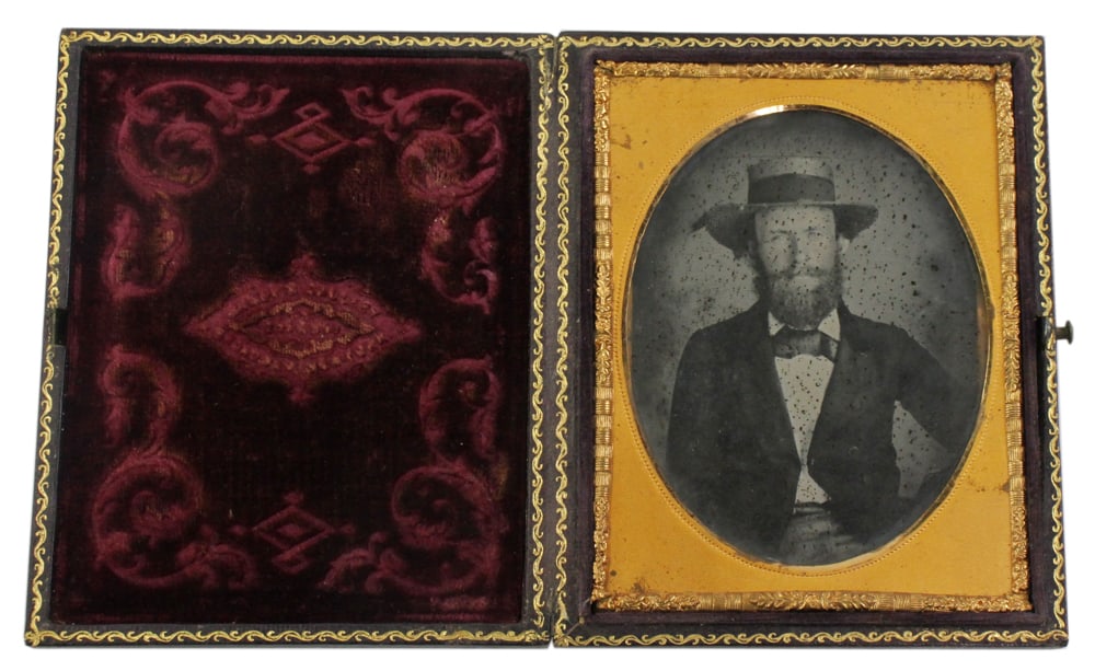 George Robert Locke, Ambrotype: George Roberts Locke, ambrotype. Provenance: Mitchell-Armour Estate.
