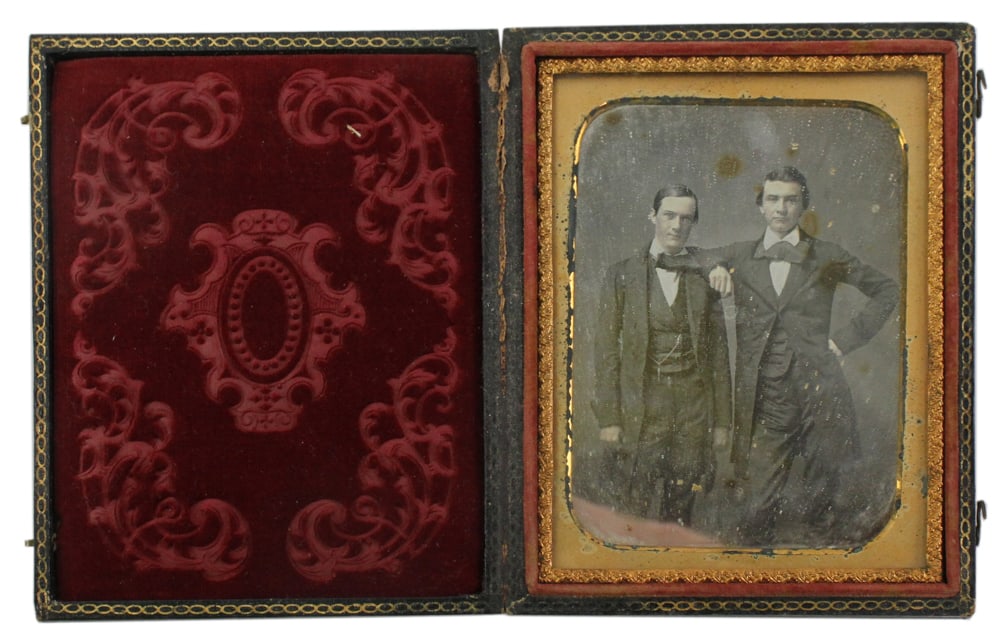 Henry Clay and Richard Gittings, Friends of George Roberts Locke: Henry Clay and Richard Gittings, classmates at Harvard Law School and close friends of George Roberts Locke, daguerreotype, newspaper clippings. Provenance: Mitchell-Armour Estate.
