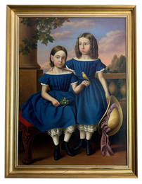 Portrait of Sisters Virginia and Mary "Mollie" Burkitt