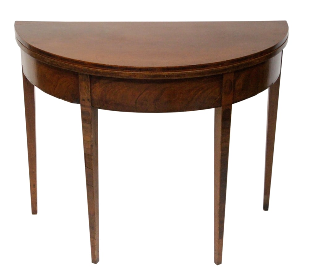 Early 19thC Hepplewhite Games Table: Early 19th century Hepplewhite games table, 28" x 36" x 18", 36" open top.