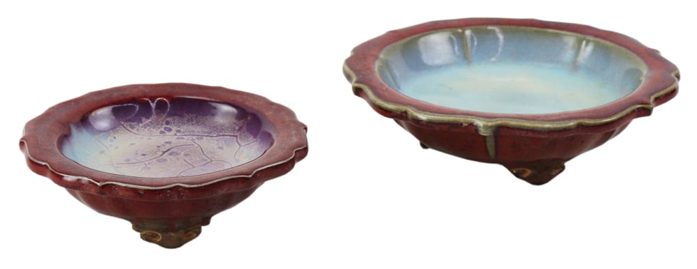 Two Chinese Jun Ware Bowls: Two Chinese Jun ware bowls, 7 1/2" and 5 1/2" diameter.