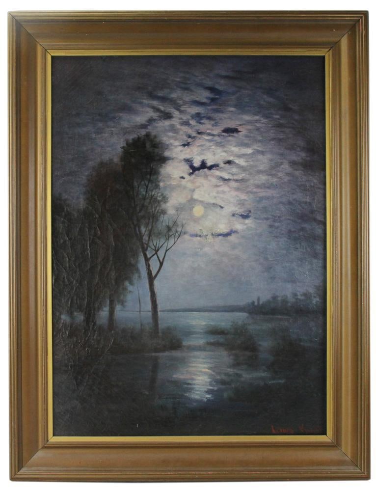 Dame Laura Knight, Moonlit Shore, Oil on Canvas (1 of 8)