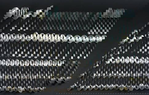 Collection of Assorted Sterling Flatware: Collection of assorted sterling flatware. Approximately 59.7 troy oz TW. Provenance: Methuen, Massachusetts estate. PLEASE NOTE: payment for silver, gold, jewelry, and coins must be made via wire tran