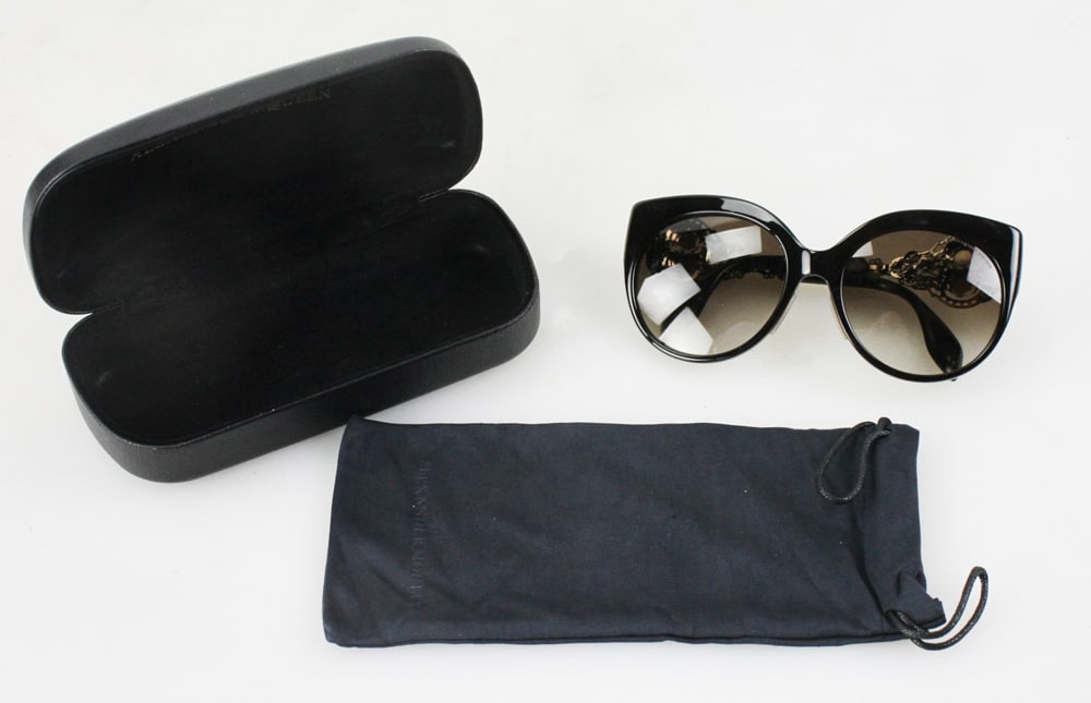 Pair of Alexander McQueen Designer Sunglasses: Pair of Alexander McQueen designer sunglasses. Provenance: Montecito, California collection.