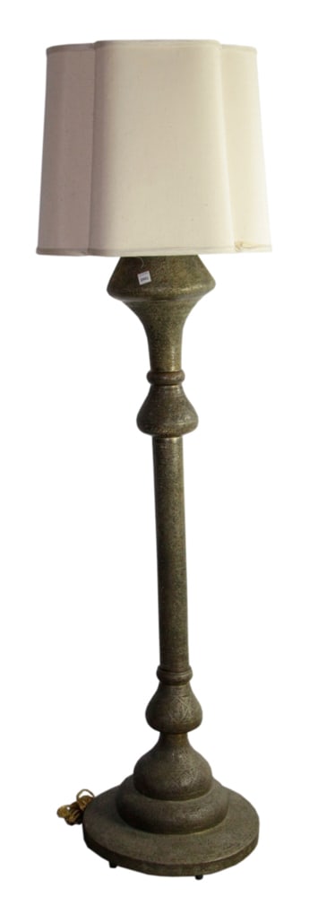 Early 20thC Turkish/Moroccan Brass Pierced Floor Lamp (1 of 10)