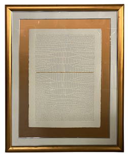 Peter Maxwell: Peter Maxwell, abstract, 8/50, signed in pencil, 29" x 22", custom framed 45" x 37". Provenance: Palm Beach, Florida estate.