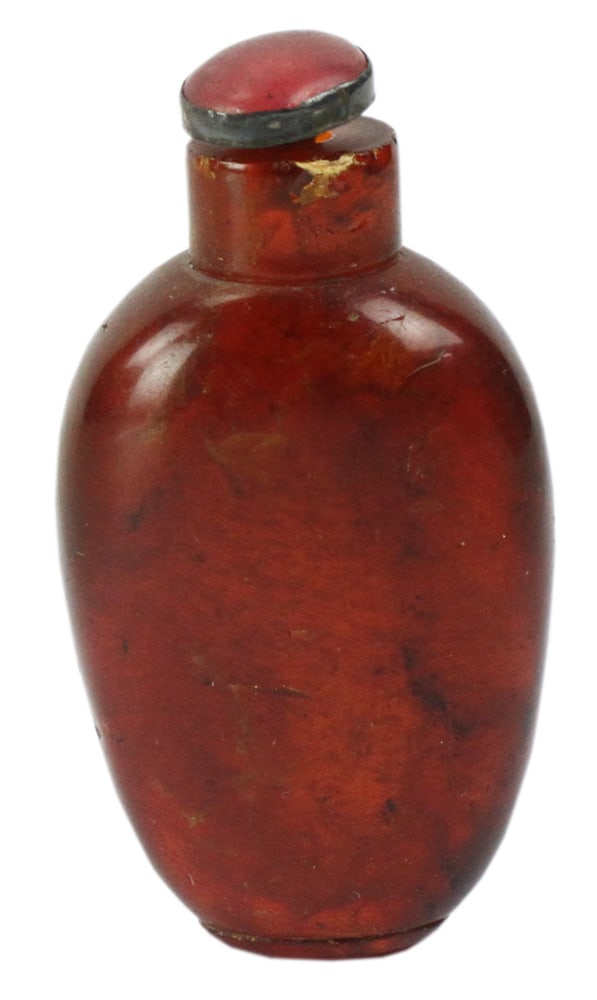 Old Chinese Amber Snuff Bottle (1 of 6)