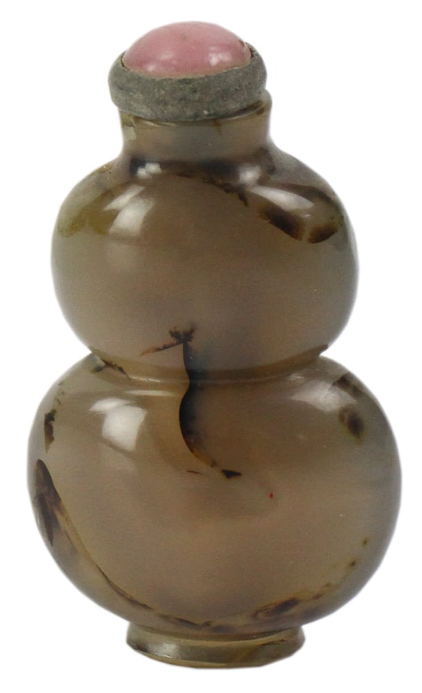 Old Chinese Jade Double Gourd Snuff Bottle (1 of 8)
