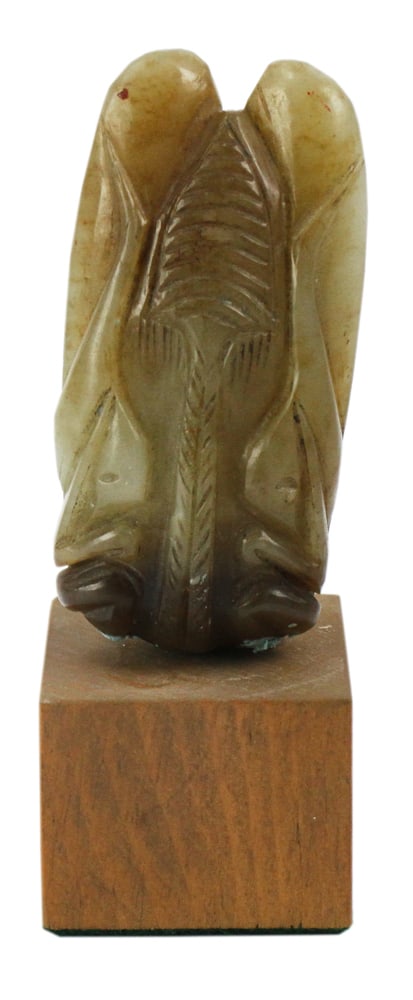 Old Chinese Carved Jade Bug on Stand (1 of 6)