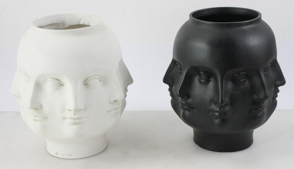 Pair of Piero Fornasetti Style Perpetual Face Vases (1 of 13)