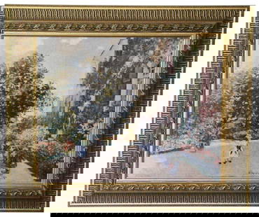 Claude Monet Custom Framed Print: Claude Monet custom framed print, 22" x 25". Provenance: Gloucester, Massachusetts estate.