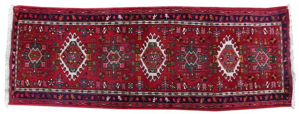 Kazak Runner: Kazak runner, 6' 8" x 2' 6". Good condition. Provenance: West Palm Beach, Florida collection.