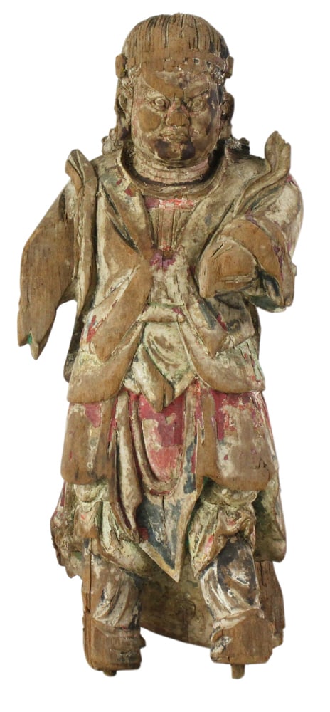 18th/19thC Chinese Carved Wood Immortal (1 of 8)