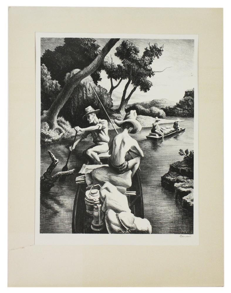 Thomas Hart Benton Print, "Down the River" (1 of 7)