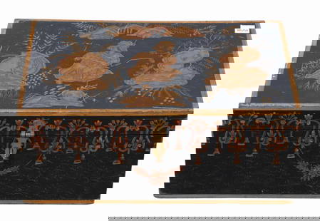 Chinese Decorated Box: Chinese decorated box, 8" H x 18" W x 11" D. Provenance: Palm Beach, Florida estate.
