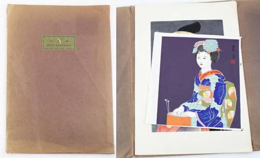 Group of Japanese Woodblock Prints: Group of (6) Japanese woodblock prints, largest framed 21" x 16". Provenance: Estate of Alexander Goykhman, Marlborough, Massachusetts..