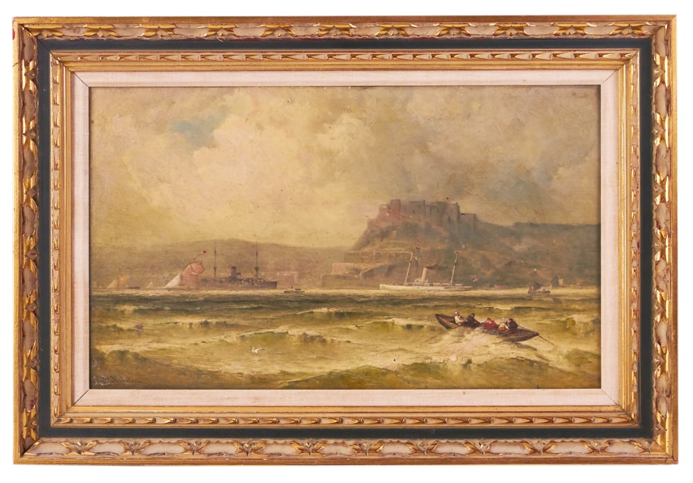 George W. Nicholson, Men in Rowboat, Oil on Canvas (1 of 9)