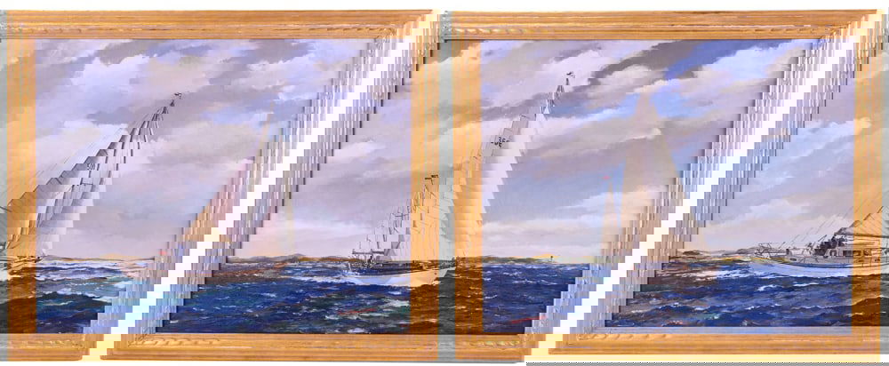 Ben Stephenson, Two Sailboat Paintings, Oil on Canvas (1 of 13)