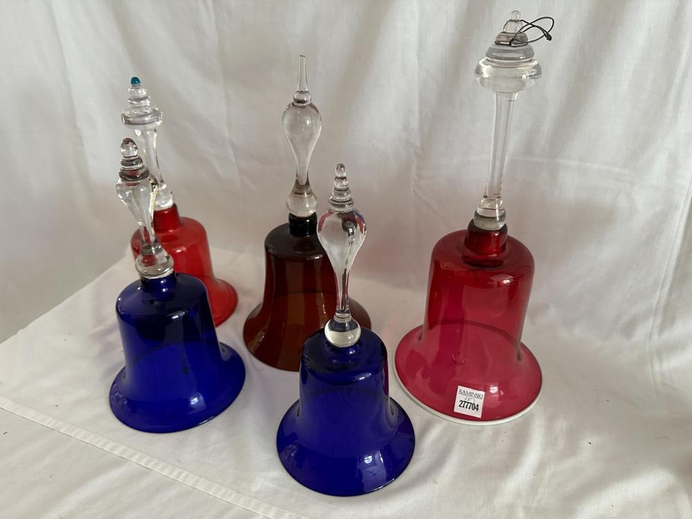 Group of Colored Glass Bells (1 of 3)