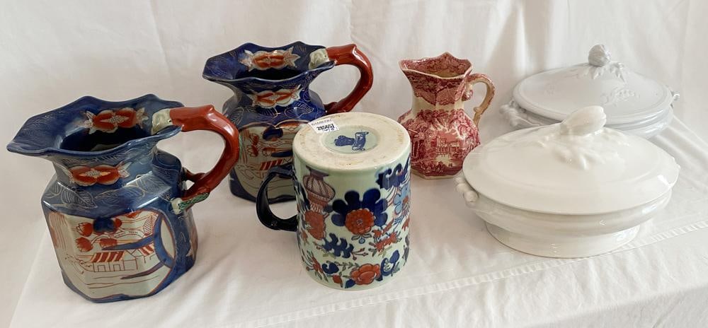Assorted Ironstone Pieces, Mug, Bowls, Pitchers (1 of 3)
