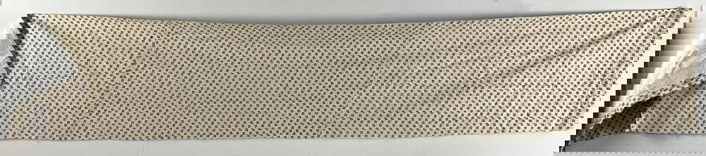 Cotton Black and Ivory-Color Panel: Cotton black and ivory-color panel, 1' 9" x 10' 4".