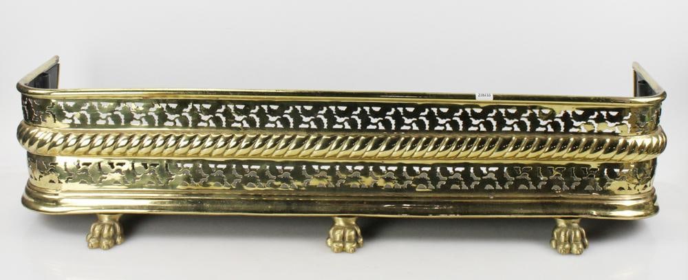 Circa 1820 Pierced Brass Fire Fender (1 of 7)