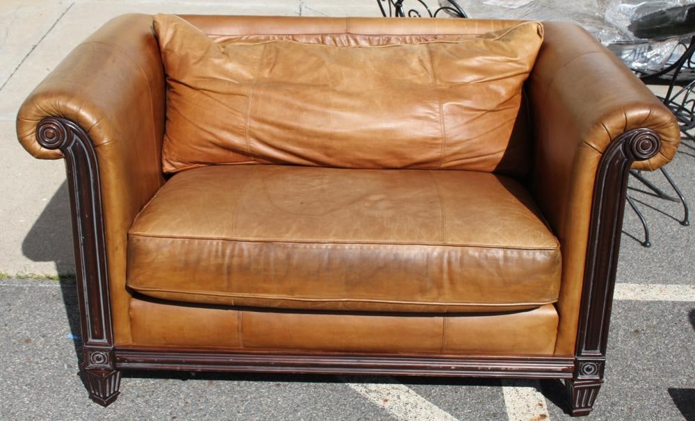 Bernhardt Brown Leather Armchair (1 of 8)