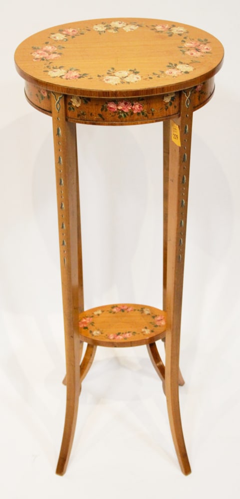 Pair of Fine Adam-style Satinwood Tall Stands (1 of 5)