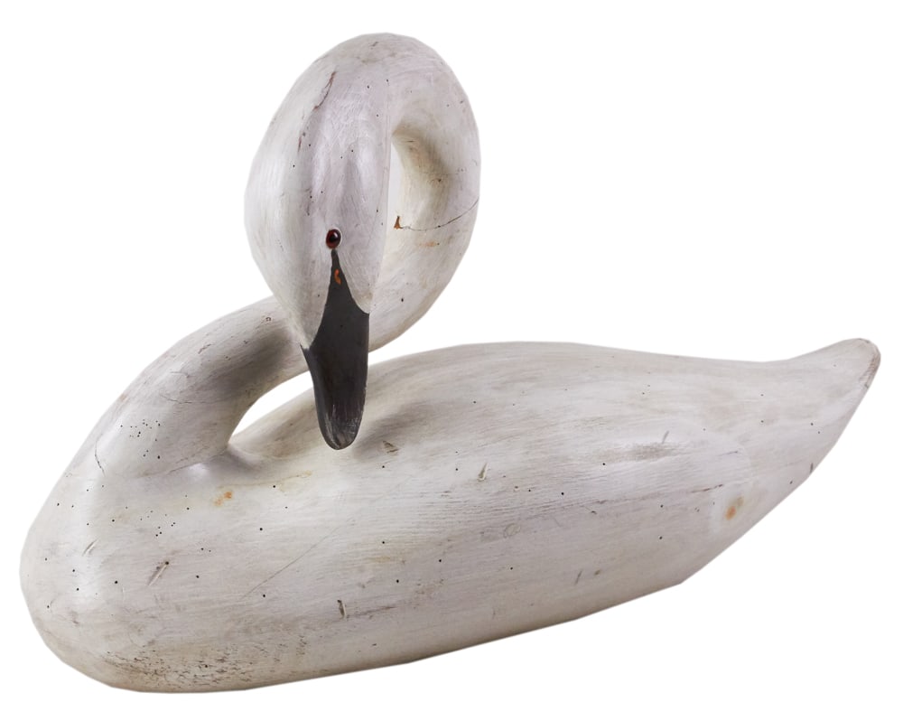 Carved Wood Painted Goose Signed D.B. Richards (1 of 5)