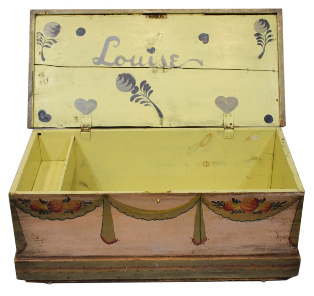 Antique Sea Chest Decorated by Peter Hunt (1 of 8)